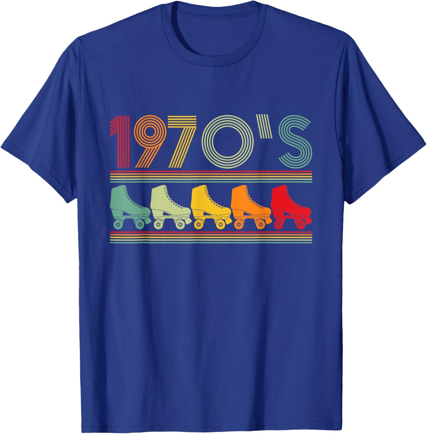 1970's - Speed Roller Skating Roller Derby Skate Skaters T-Shirt - T-Shirt | Royal