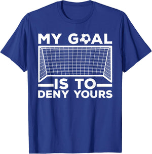 Funny Soccer Design Women Goalkeeper Soccer Defender T-Shirt - T-Shirt | Royal