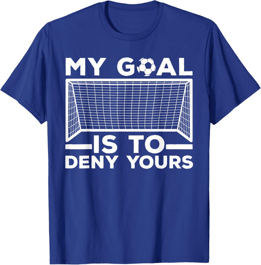 Funny Soccer Design Women Goalkeeper Soccer Defender T-Shirt - T-Shirt | Royal