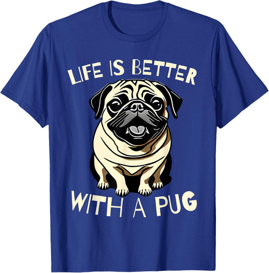 Pug Dog Lover Funny Pug Owner Men Kids Cute T-Shirt - T-Shirt | Royal