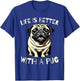 Pug Dog Lover Funny Pug Owner Men Kids Cute T-Shirt - T-Shirt | Royal