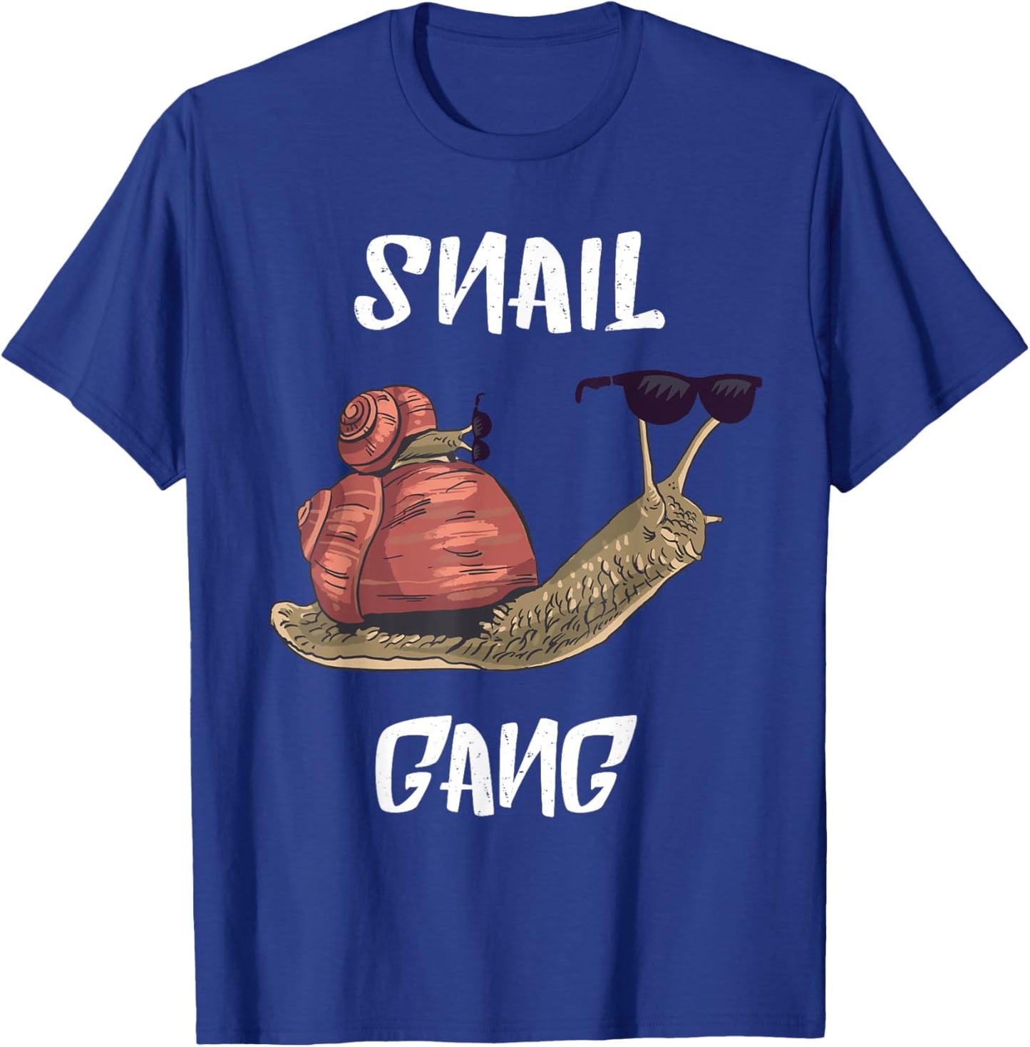 Snail Gang Sunglass Mollusk Snail Shell Snails Lover Snail T-Shirt - T-Shirt | Royal