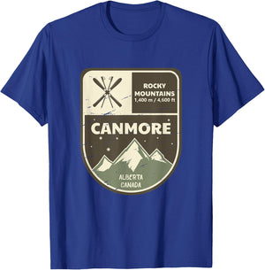 Canmore Alberta Canada Vintage T-Shirt - T-Shirt | Royal