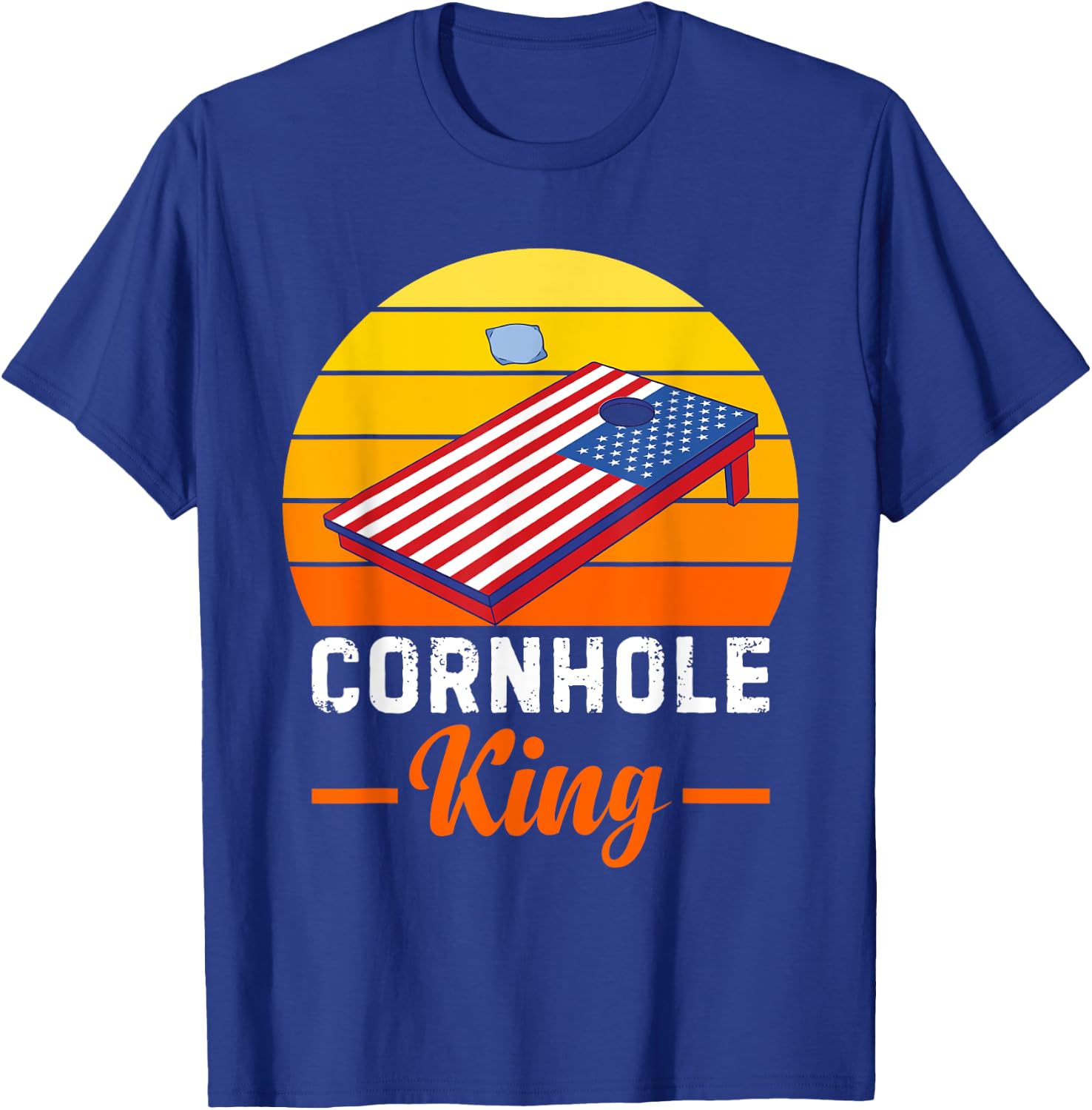 Funny Cornhole King Bean Bags T-Shirt - T-Shirt | Royal