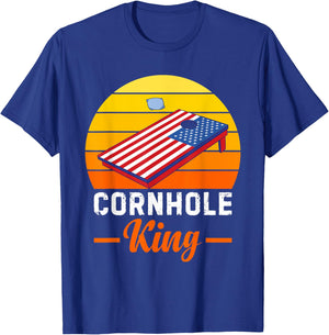 Funny Cornhole King Bean Bags T-Shirt - T-Shirt | Royal
