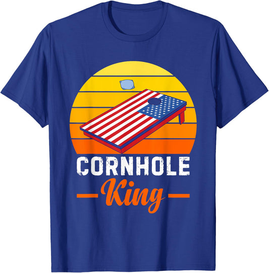 Funny Cornhole King Bean Bags T-Shirt - T-Shirt | Royal