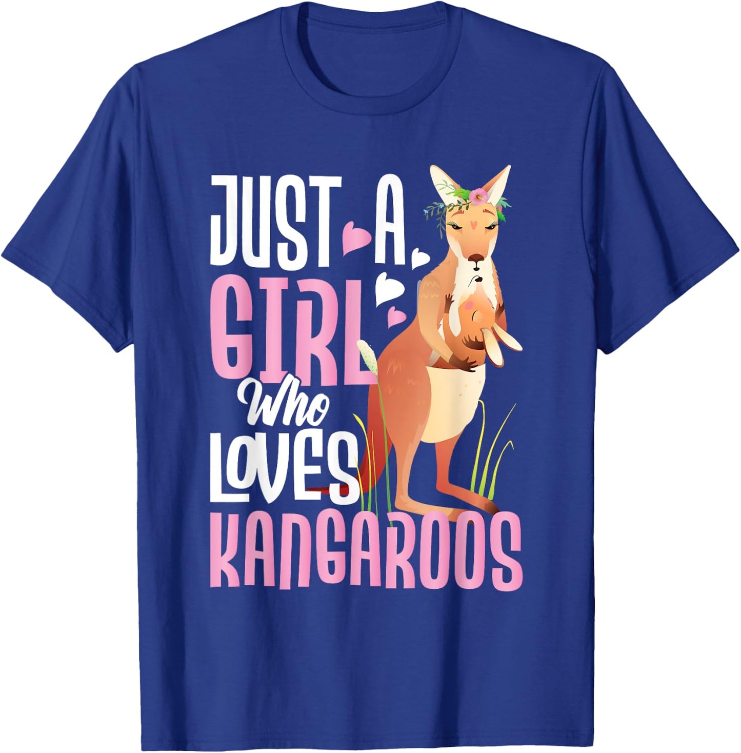 Just A Girl Who Loves Kangaroos - Australian Animal Lover T-Shirt - T-Shirt | Royal