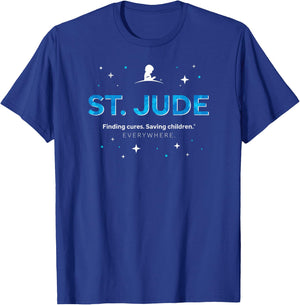 St. Jude "Finding Cures. Saving Children. EVERYWHERE" Space T-Shirt - T-Shirt | Royal