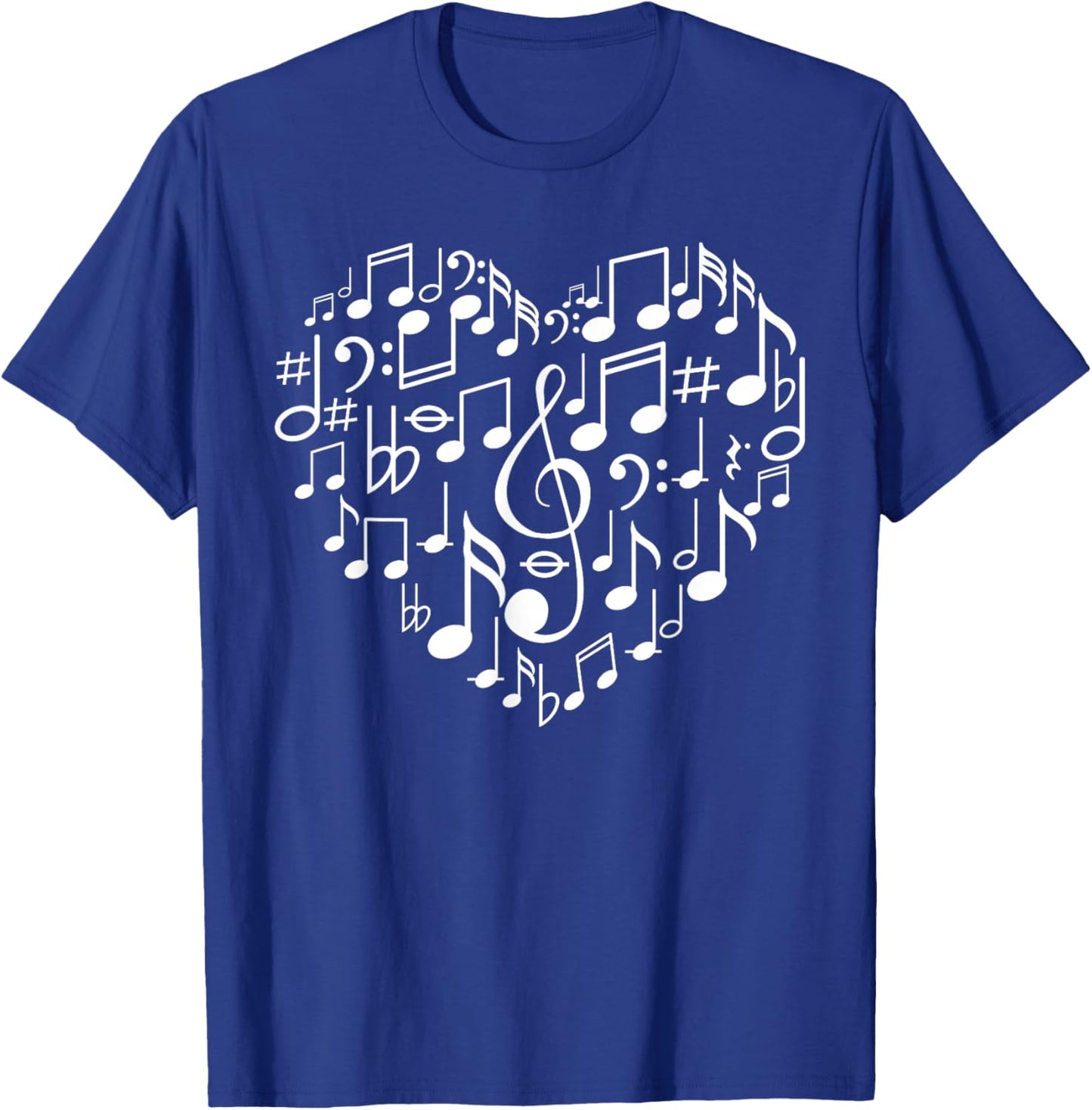 Cool Music Note Art Women Music Musical Note Lover T-Shirt - T-Shirt | Royal