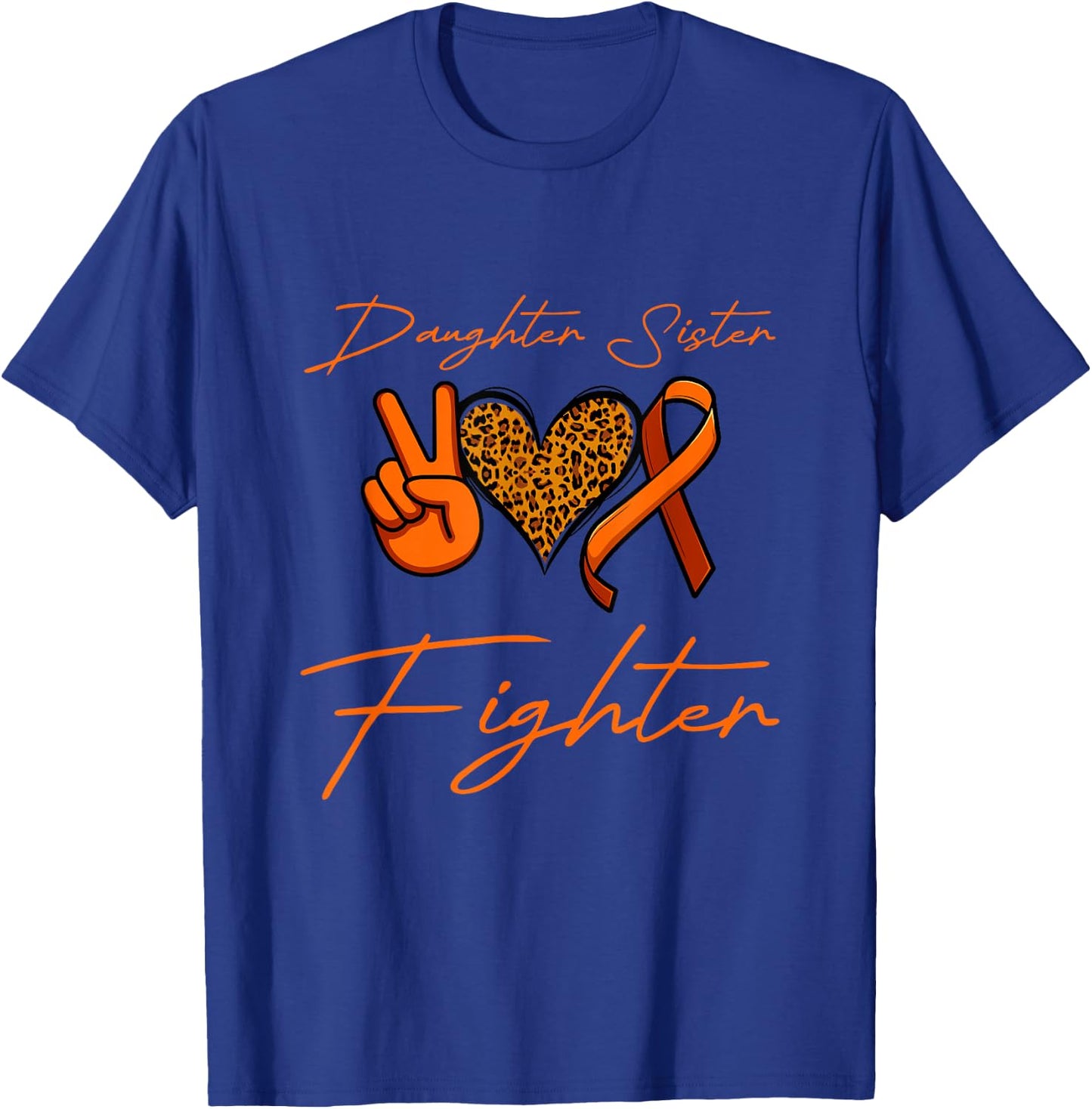 Daughter Sister Fighter MS Family Support T-Shirt - T-Shirt | Royal