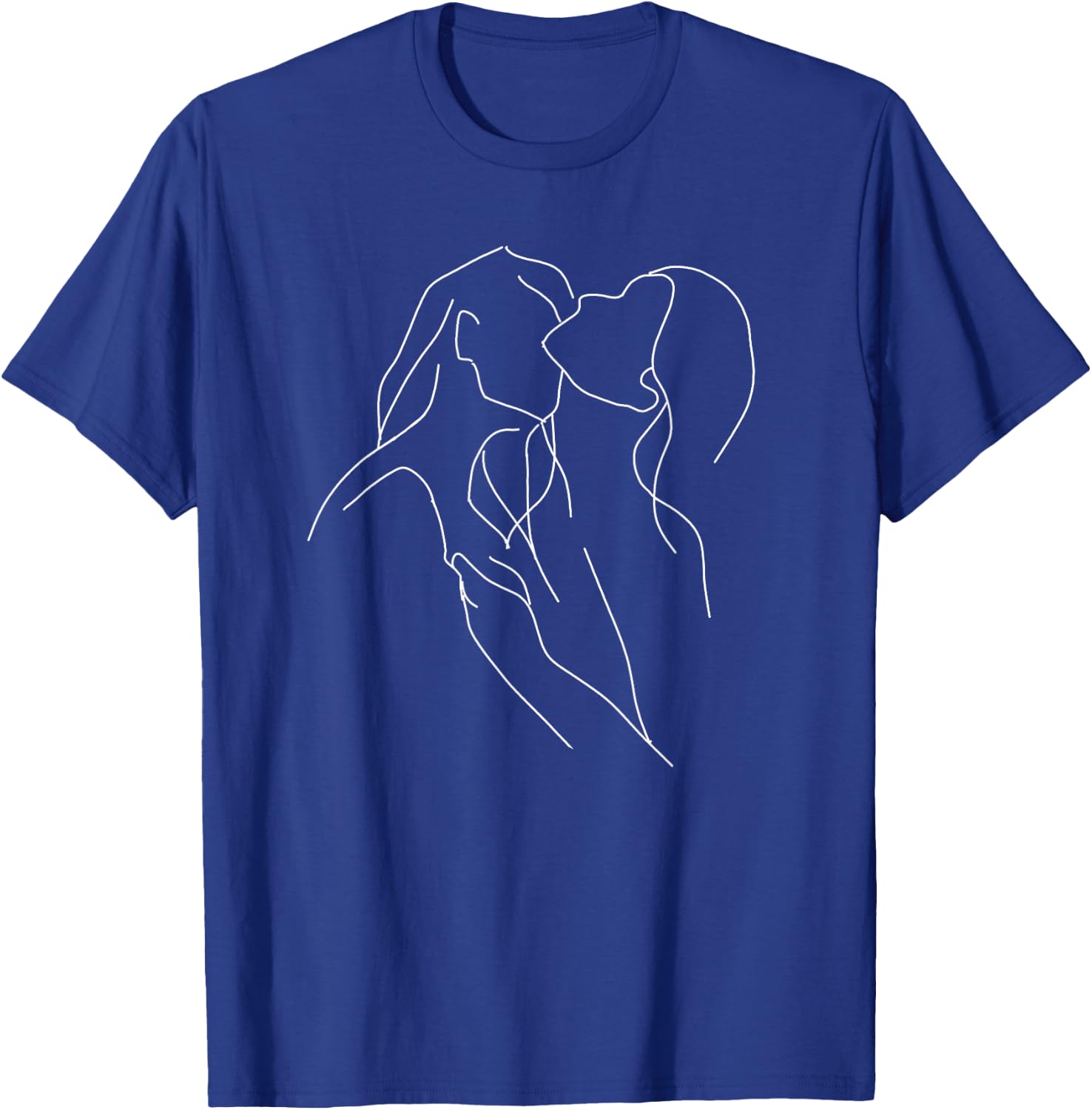 Lesbian Minimal Line Art Bi Lesbians Pride Gay T-Shirt - T-Shirt | Royal