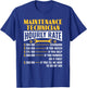 Funny Maintenance Technician Hourly Rate Maintenance Worker T-Shirt - T-Shirt | Royal