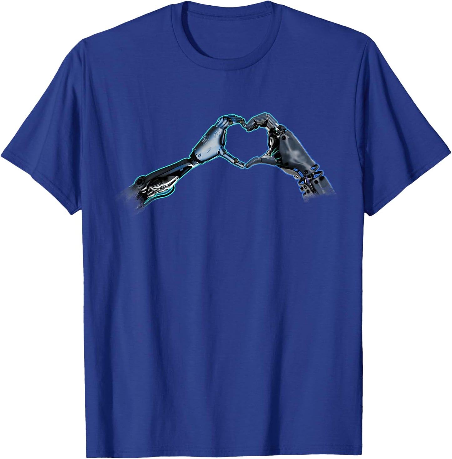 AI Hands Heart Shape T-Shirt - T-Shirt | Royal