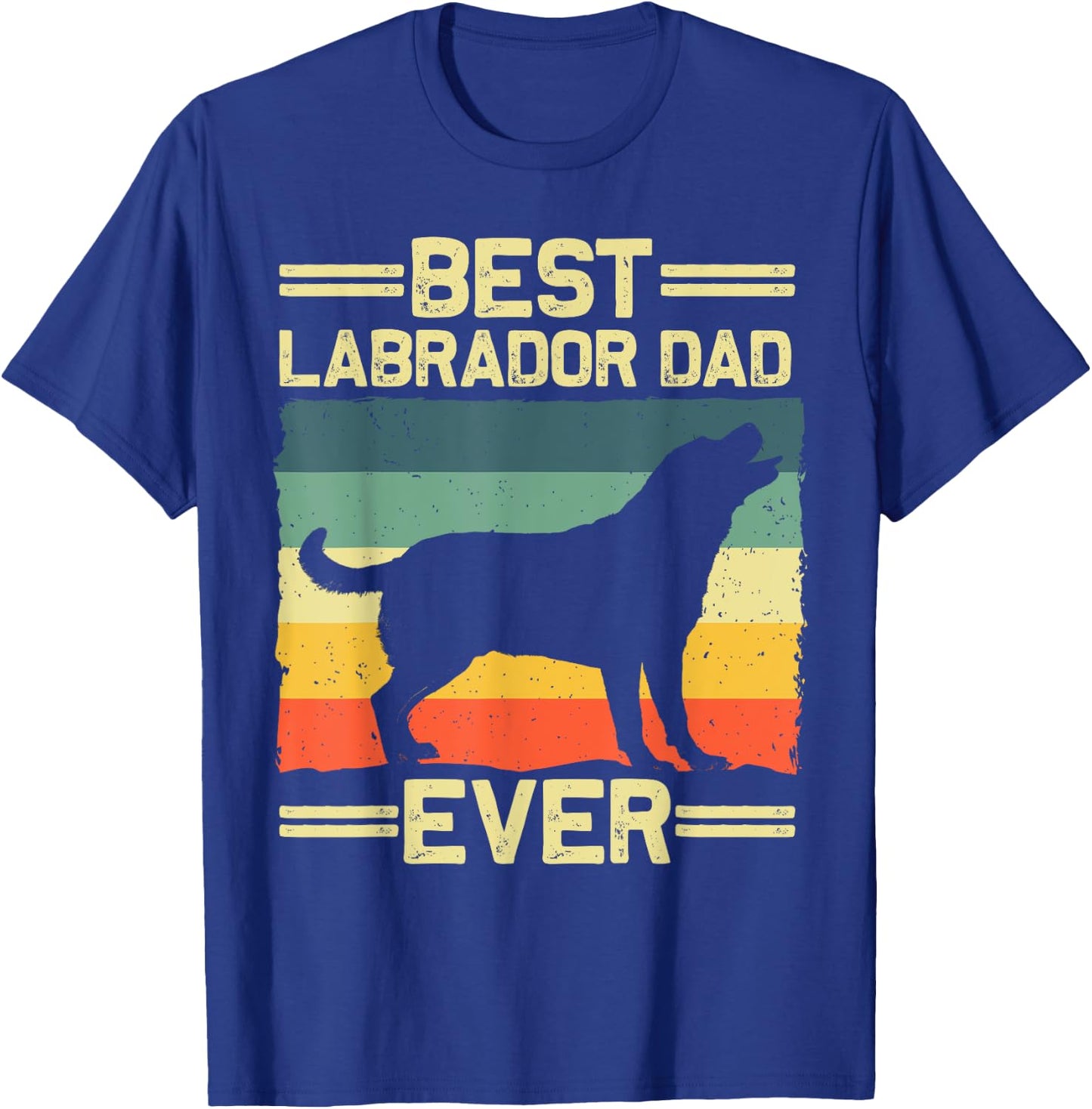 Labrador Dad Black Lab Yellow Labrador Retriever T-Shirt - T-Shirt | Royal