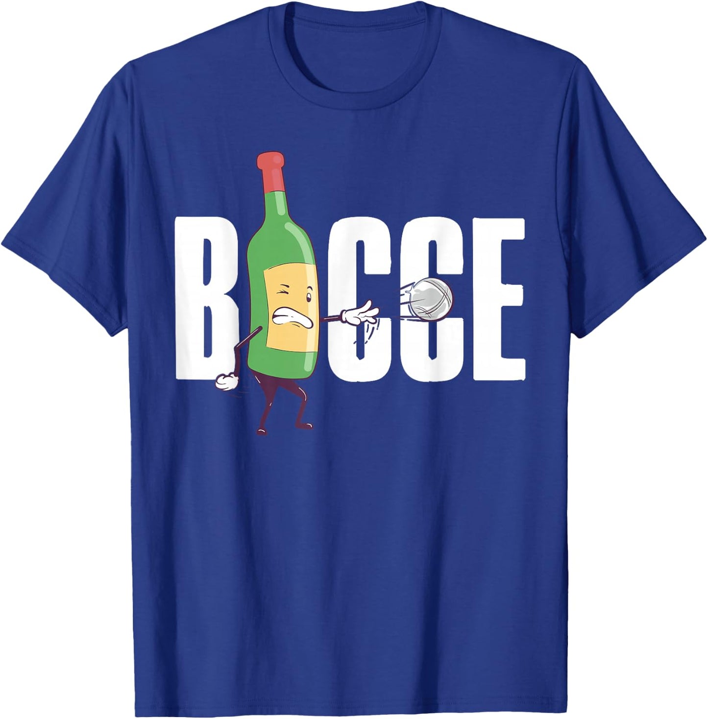 Bocce Wine Bottle Bocce Ball with Jack Bocci Game Bocce T-Shirt - T-Shirt | Royal