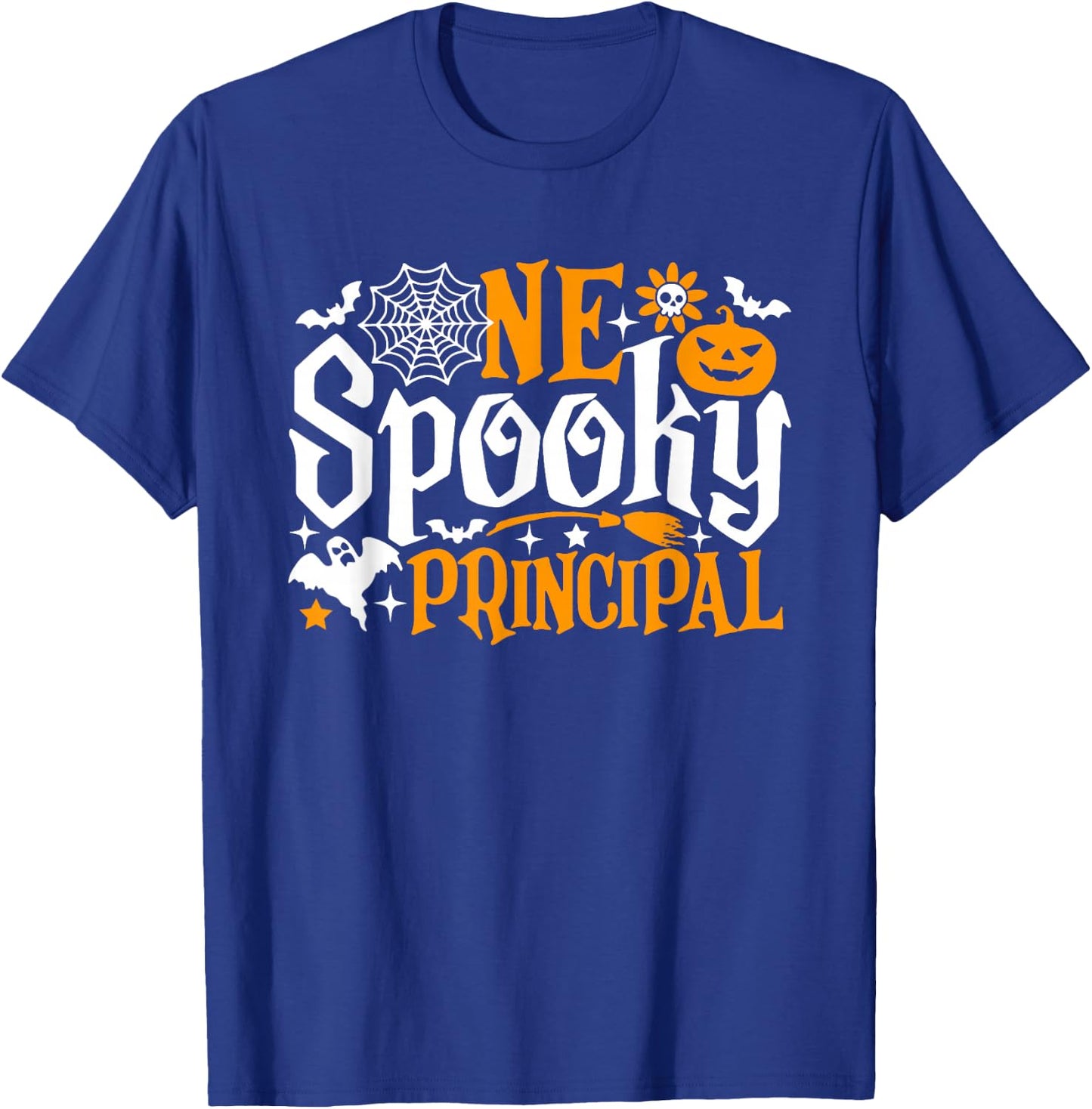 One Spooky Principal Funny Halloween Costume T-Shirt - T-Shirt | Royal