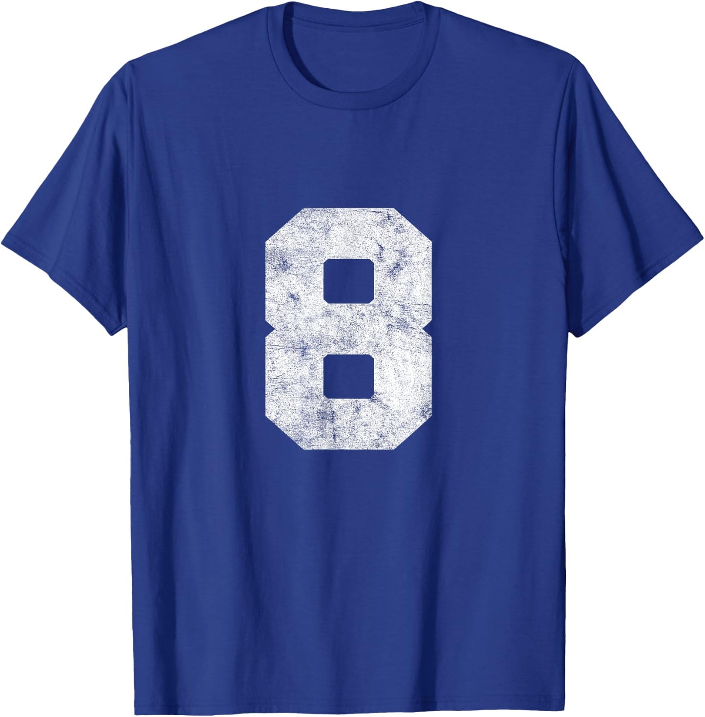Vintage Lucky Number 8 Birthday Sports Player Team Athlete T-Shirt - T-Shirt | Royal