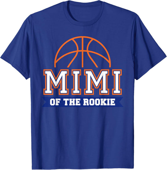 Mimi of Rookie 1st Birthday Basketball Theme Matching Party T-Shirt - T-Shirt | Royal