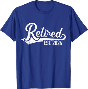 Retired 2024 for coworker retirement and pensioner T-Shirt - T-Shirt | Royal