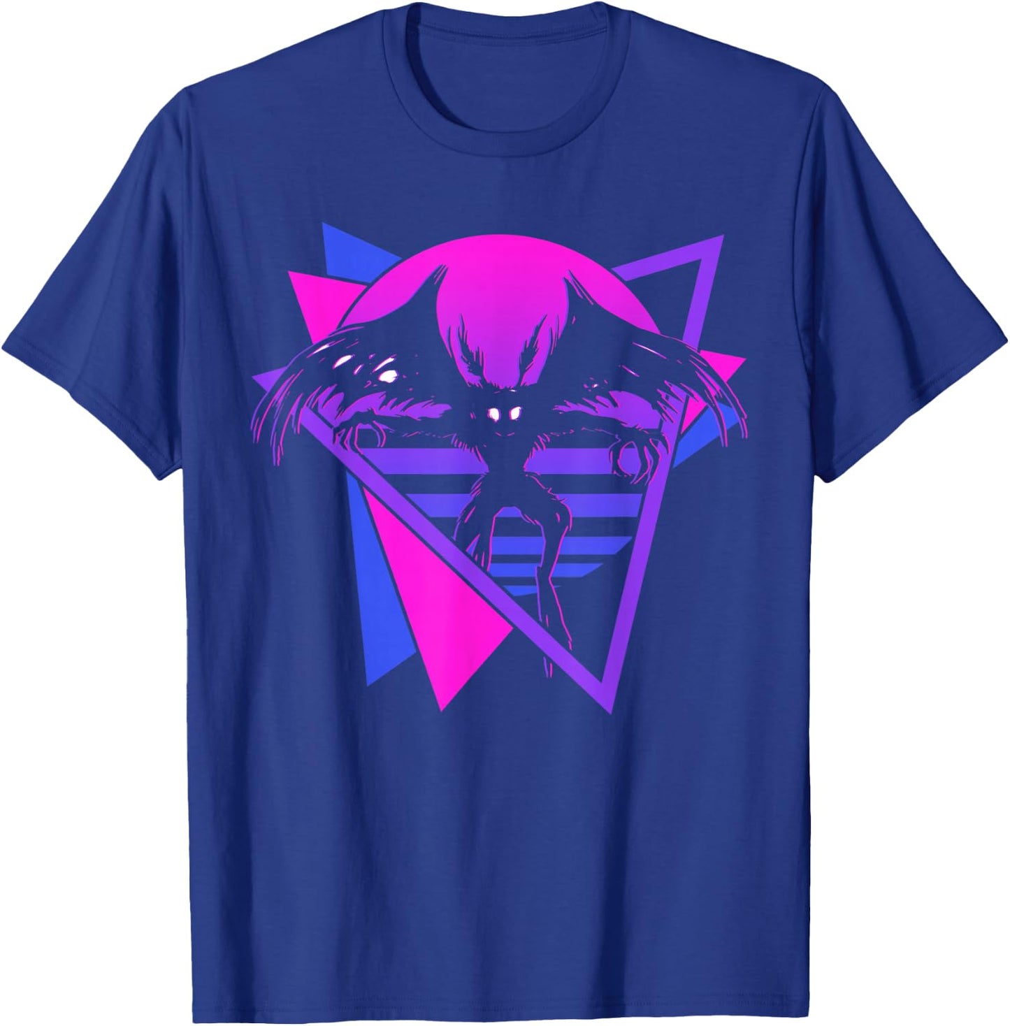 Mothman Cryptid Cryptozoology Retro T-Shirt - T-Shirt | Royal