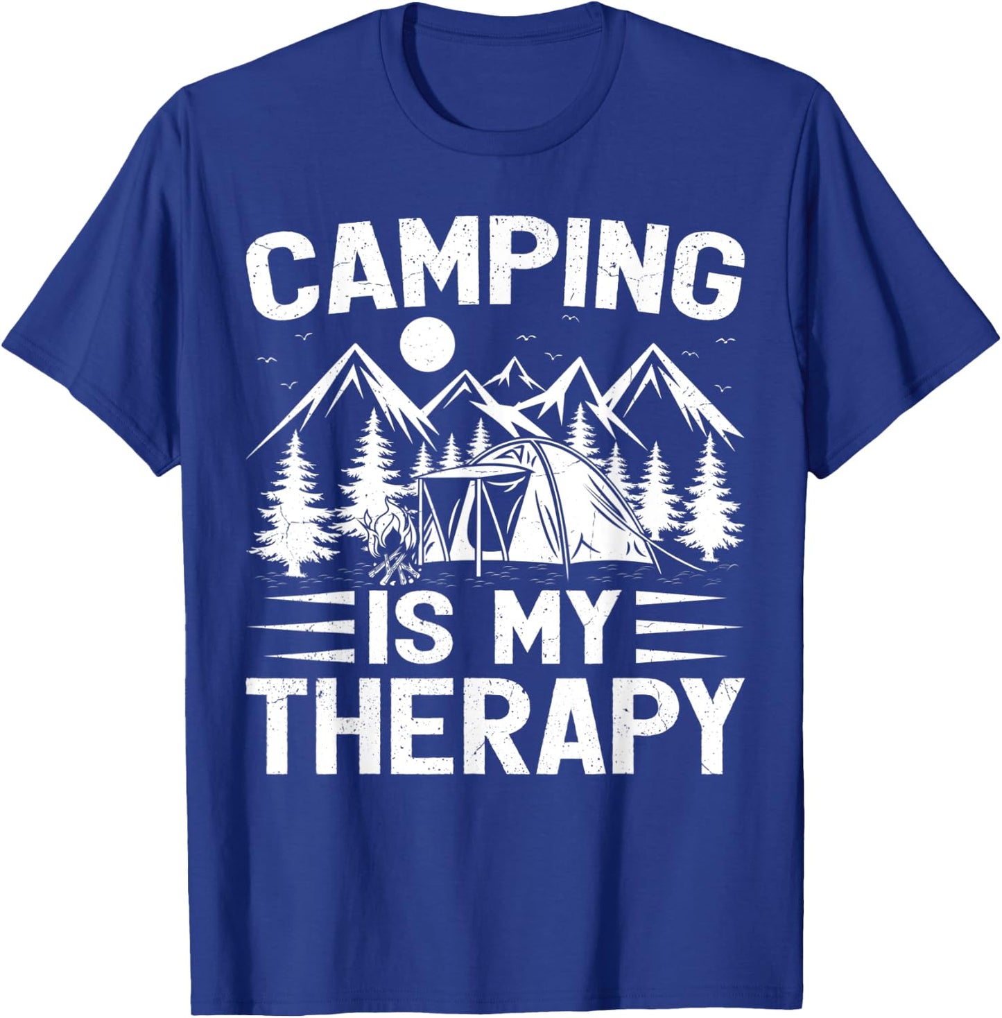 Funny Camper Camping Is My Therapy T-Shirt - T-Shirt | Royal