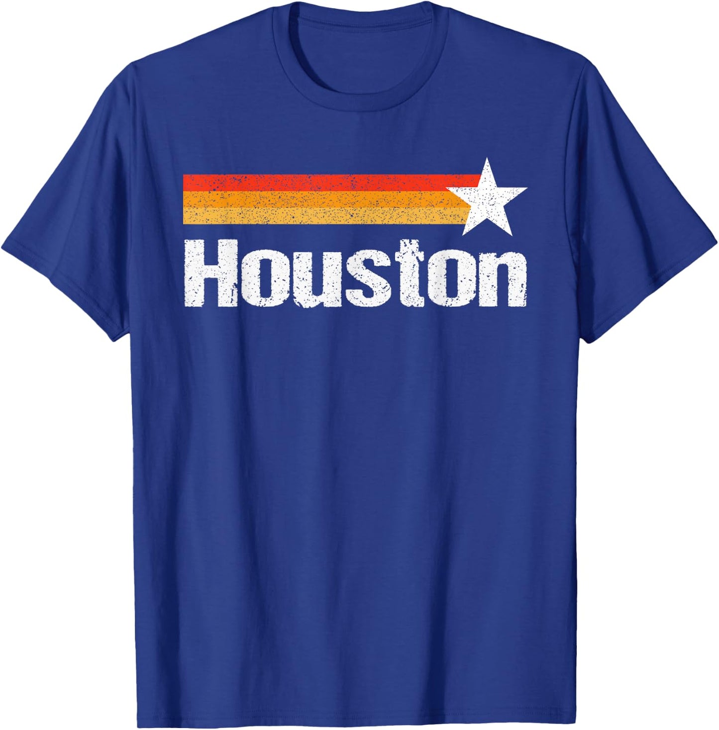 Vintage Houston Texas Houston Strong Stripes USA Texas Men T-Shirt - T-Shirt | Royal