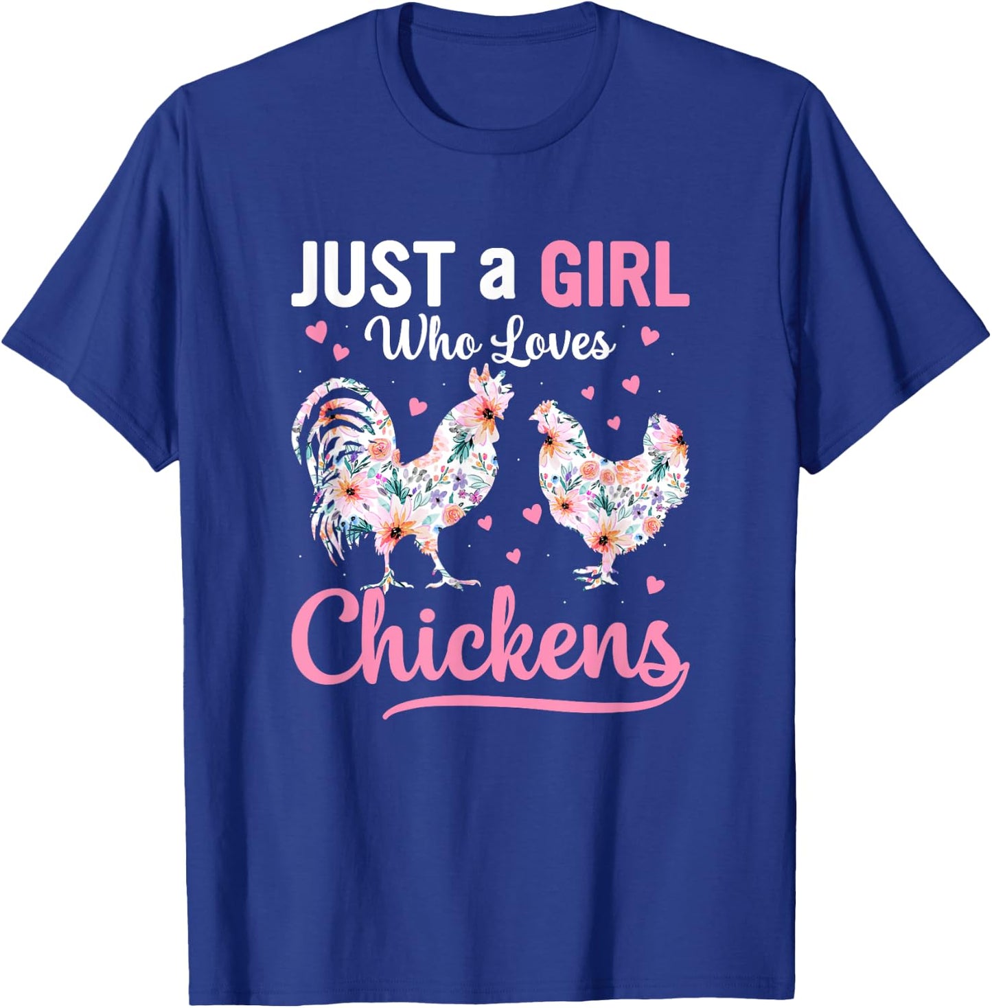 Funny chicken farmer design and girls T-Shirt - T-Shirt | Royal
