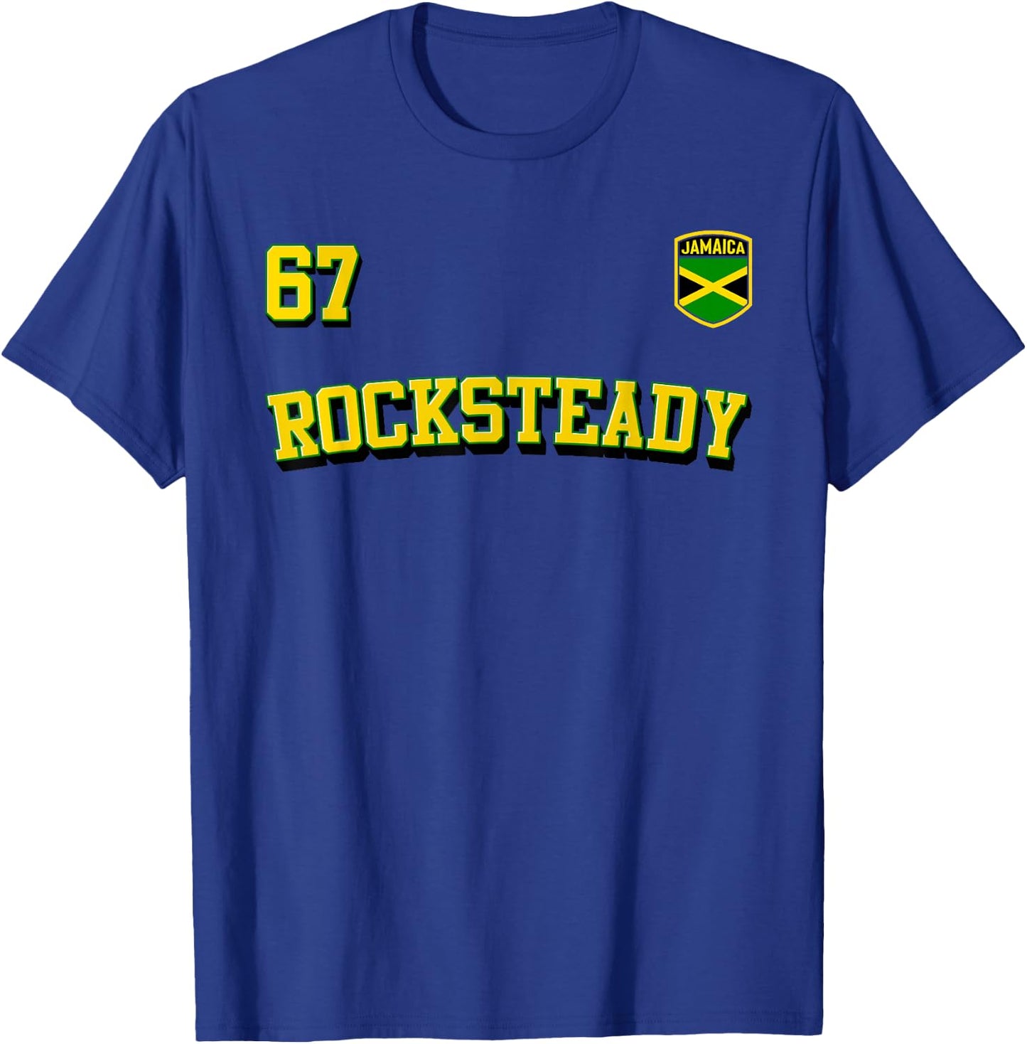 ROCKSTEADY 1967 Vintage Ska Reggae Music Jamaica Flag Jersey T-Shirt - T-Shirt | Royal