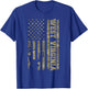West Virginia Deer Hunter Vintage Deer Hunting Camo USA Flag T-Shirt - T-Shirt | Royal