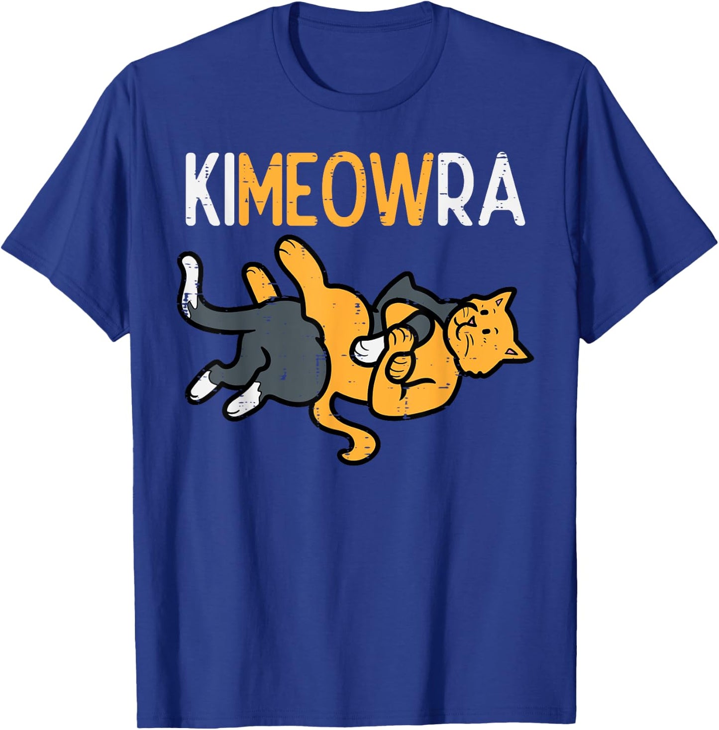 Kimeowra Cats Funny Martial Arts Bjj Mma Men Women Kids Boys T-Shirt - T-Shirt | Royal