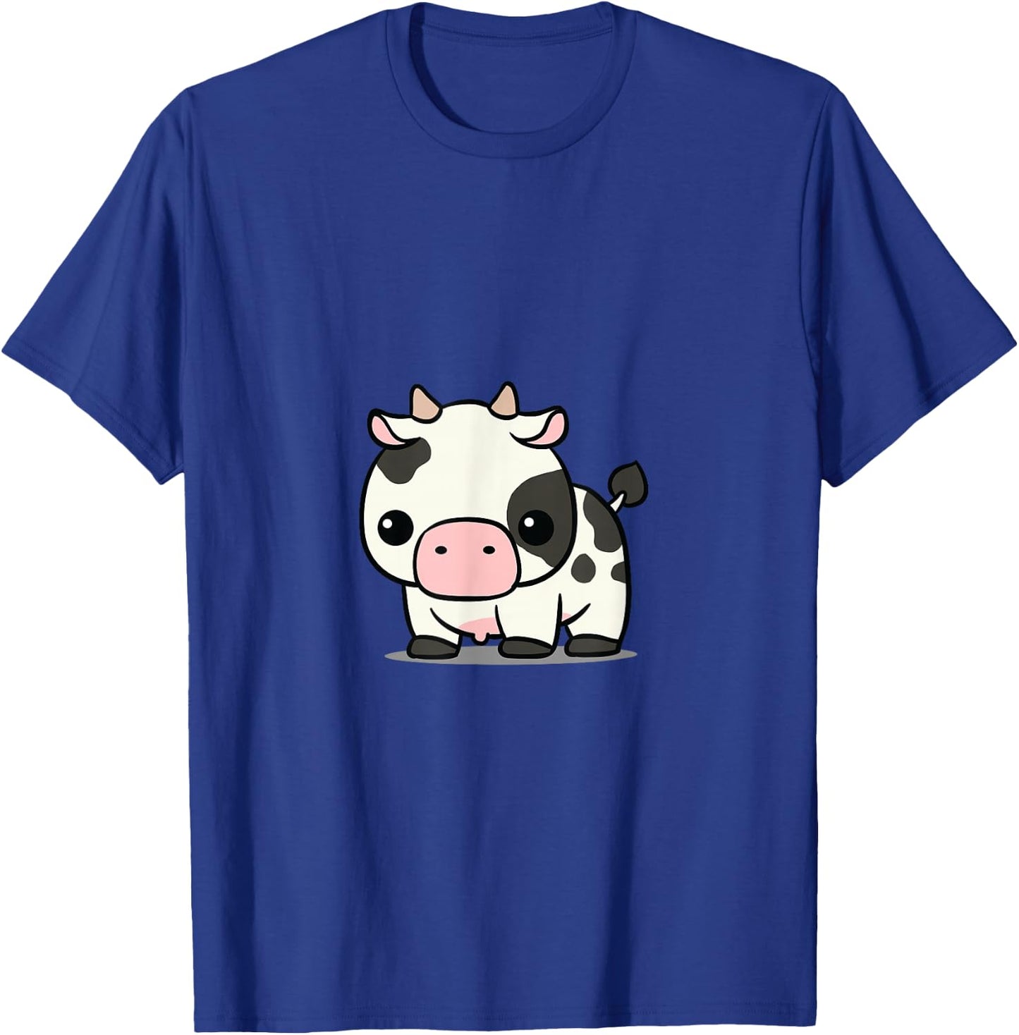 Chibi Kawaii Cow Farmer Farm Animal Lover T-Shirt - T-Shirt | Royal
