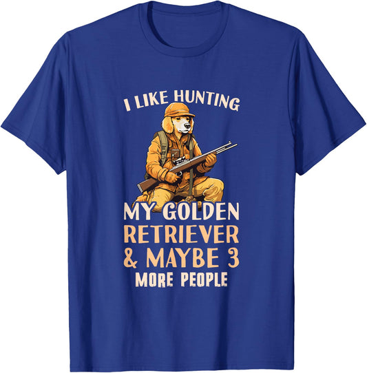 Golden Retriever Hunter Outfit & Golden Retriever Hunting T-Shirt - T-Shirt | Royal