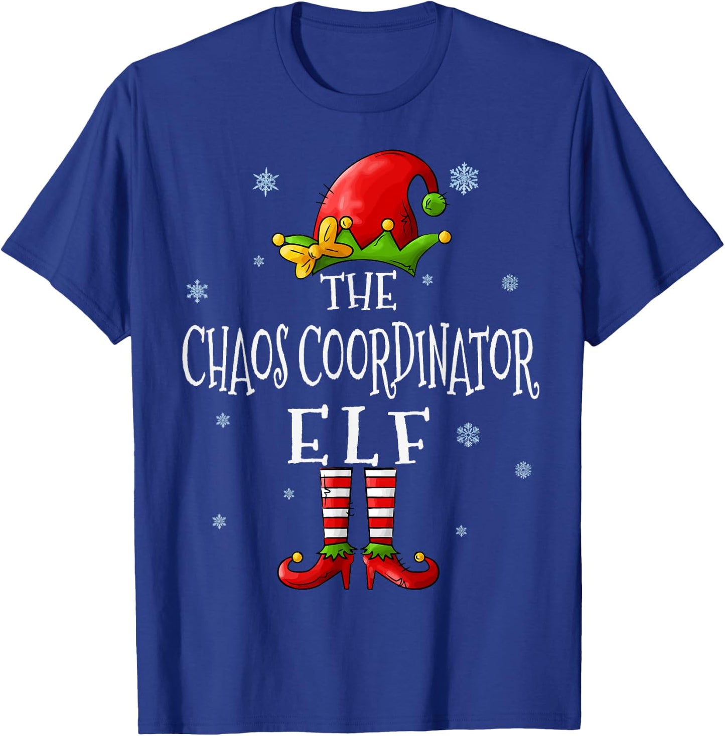 The Chaos Coordinator Elf Squad Funny Matching Christmas T-Shirt - T-Shirt | Royal