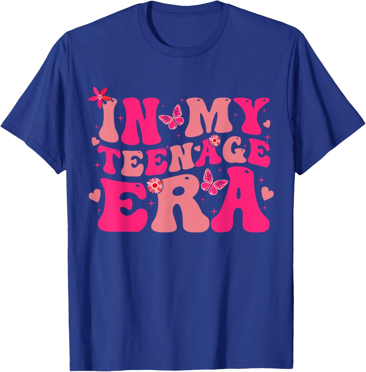 In My Teenage Era Retro Groovy 13 to 19 years Teenager T-Shirt - T-Shirt | Royal