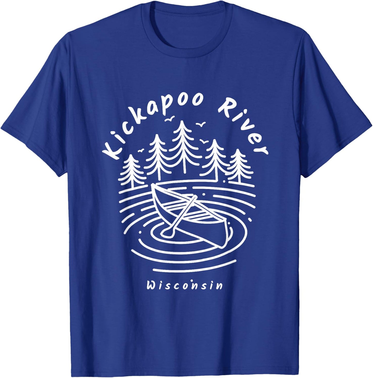 YO MINUS Kickapoo River Wisconsin T-Shirt - T-Shirt | Royal