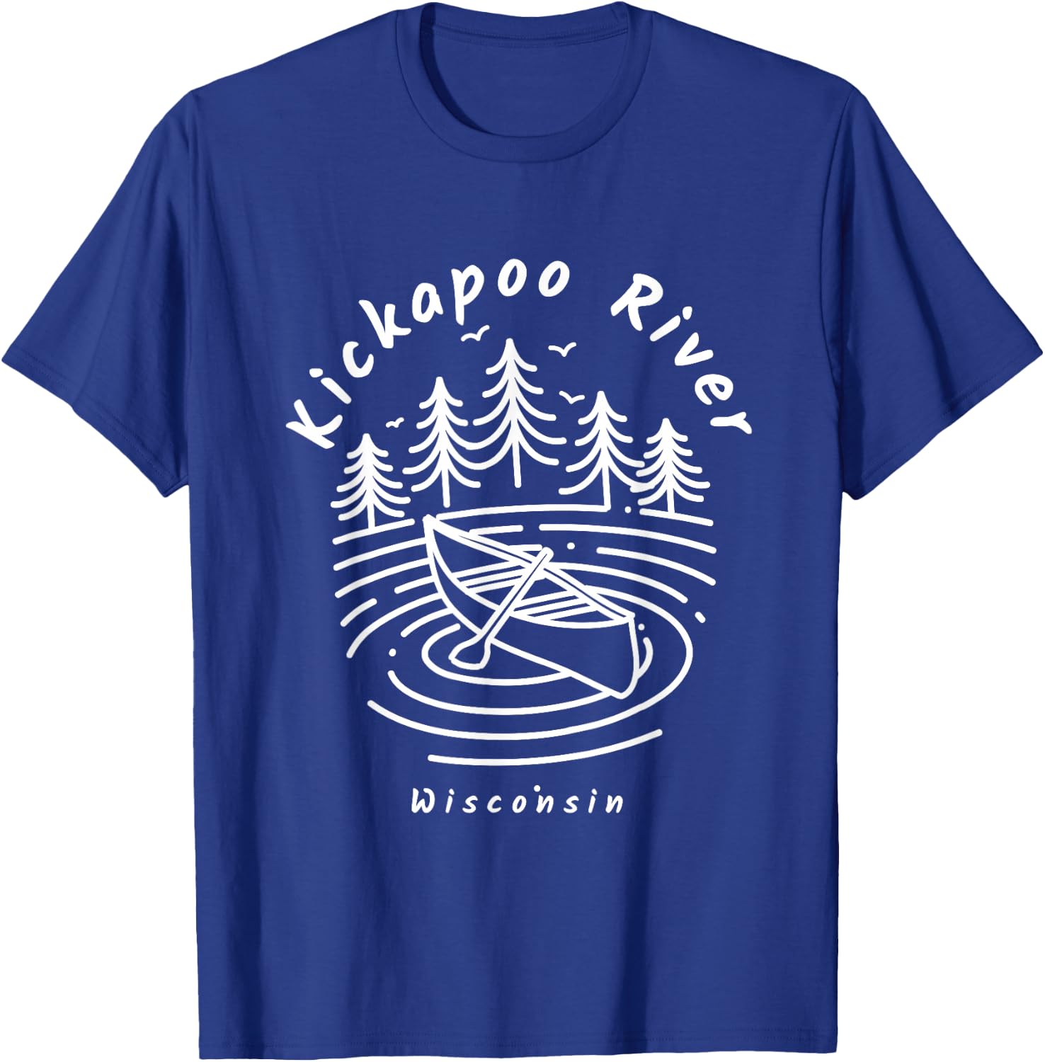 YO MINUS Kickapoo River Wisconsin T-Shirt - T-Shirt | Royal
