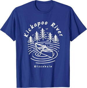 YO MINUS Kickapoo River Wisconsin T-Shirt - T-Shirt | Royal