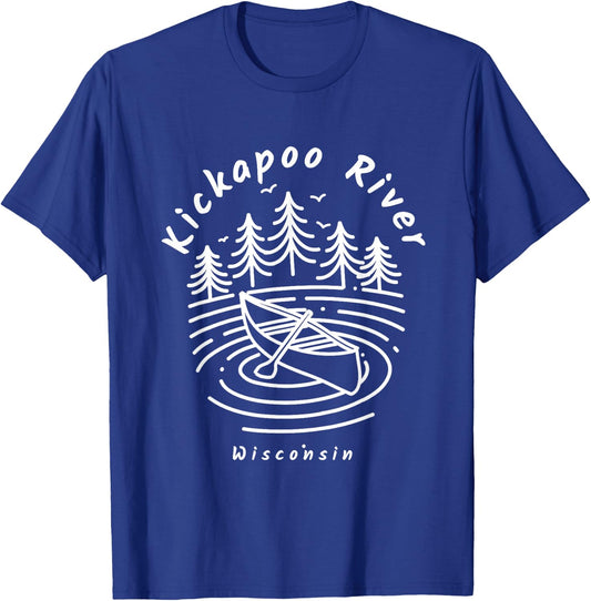YO MINUS Kickapoo River Wisconsin T-Shirt - T-Shirt | Royal