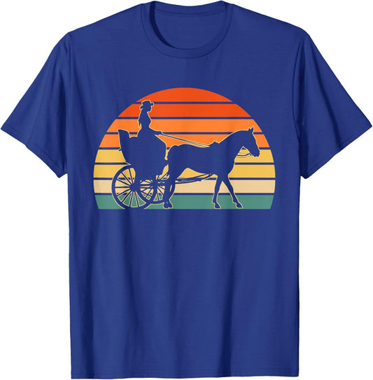 Horse Carriage Driving Women Horse Riding Cowgirl T-Shirt - T-Shirt | Royal