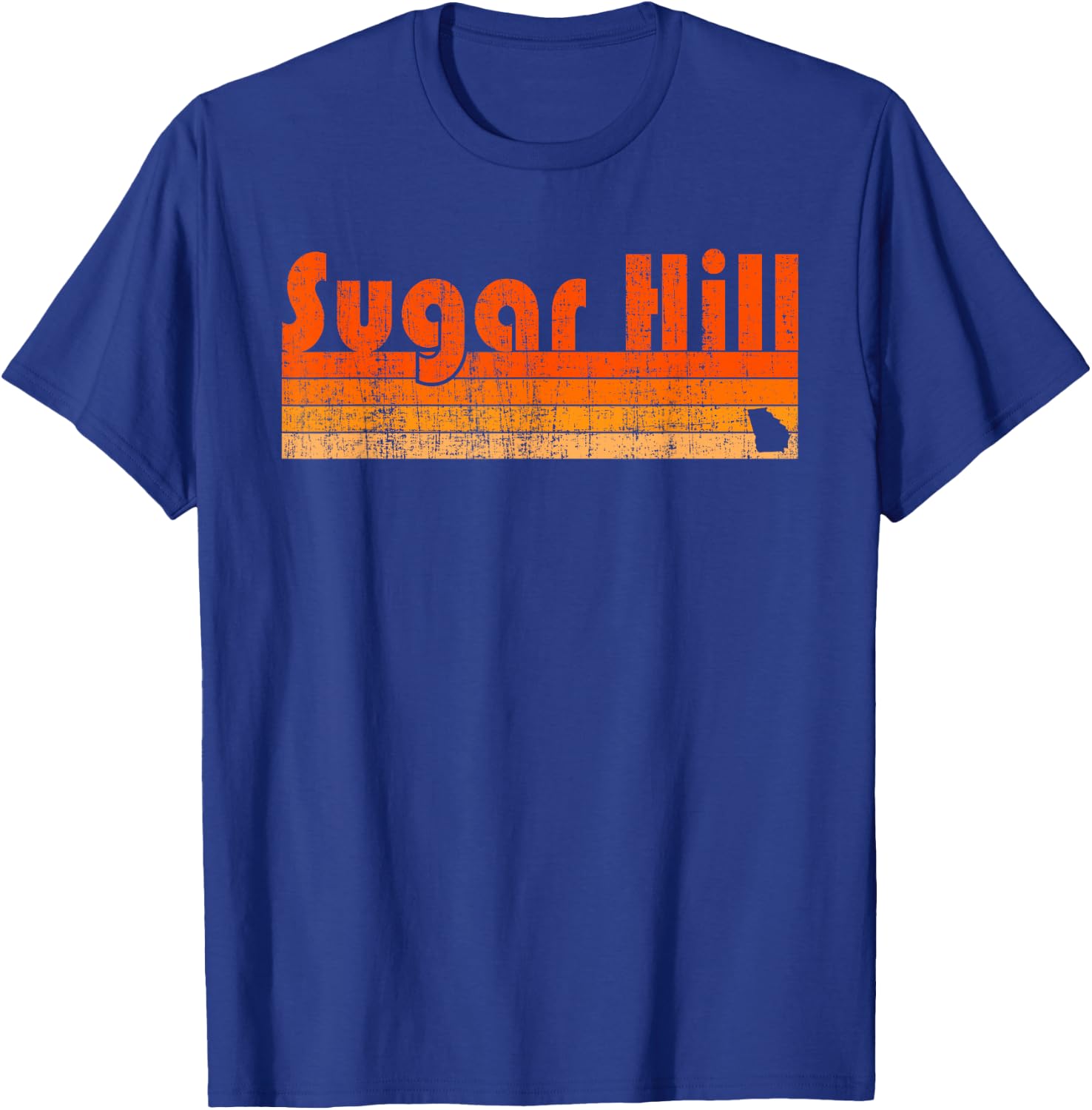 Sugar Hill, Georgia Retro 80s Style T-Shirt - T-Shirt | Royal