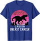 Kids Crush Breast Cancer Pink Trex Dino Awareness Toddler Boys T-Shirt - T-Shirt | Royal