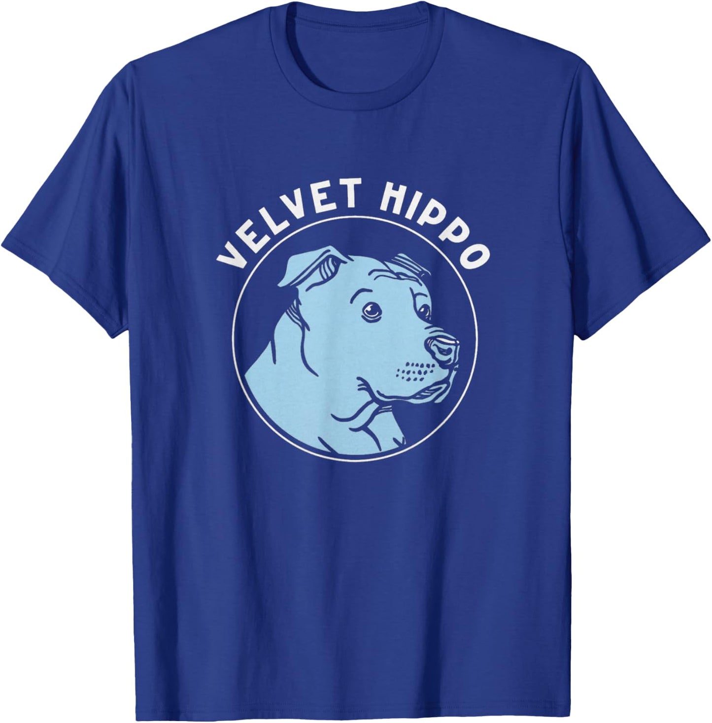 Velvet Hippo Pitbull Dog Lovers Gift T-Shirt - T-Shirt | Royal