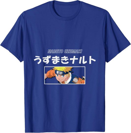 Naruto Classic Naruto Uzumaki Kanji Letters T-Shirt - T-Shirt | Royal