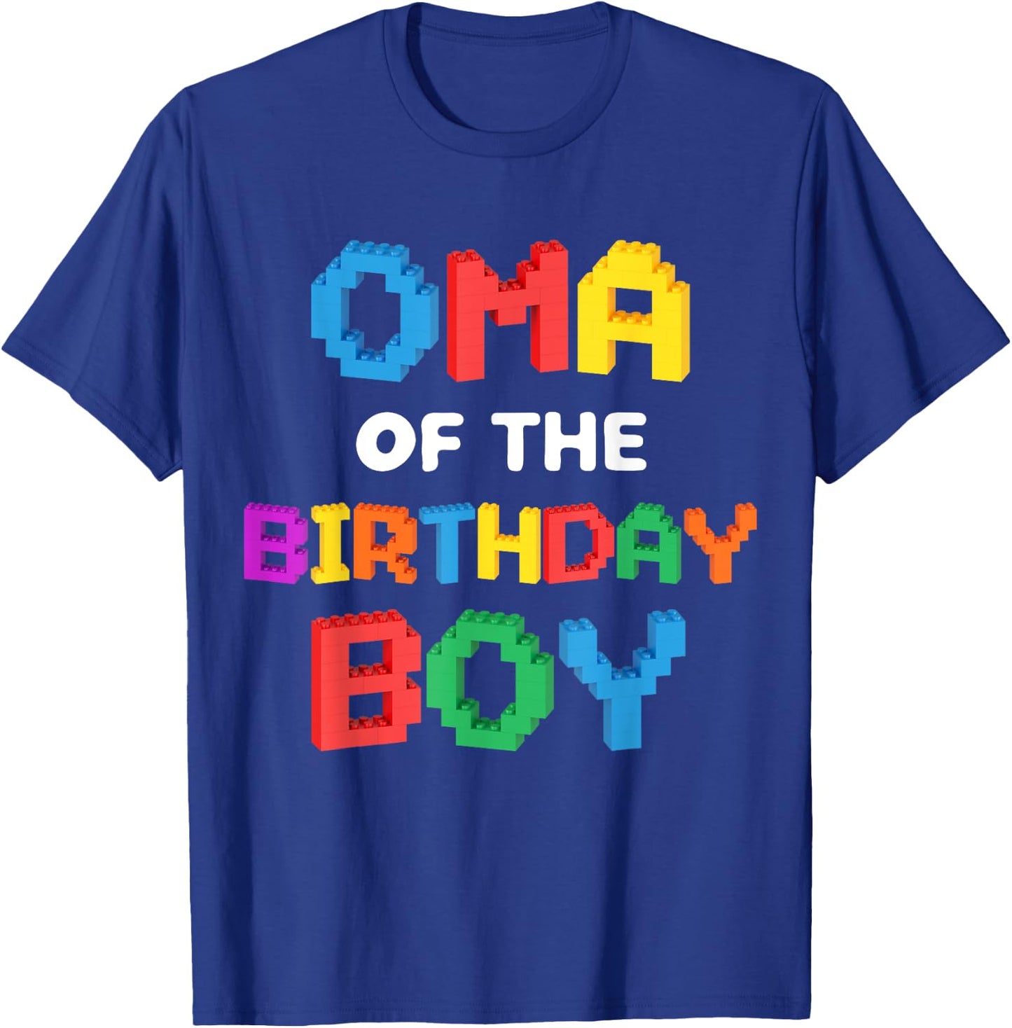 Oma of the Birthday Boy Master Builder Bricks Blocks T-Shirt - T-Shirt | Royal