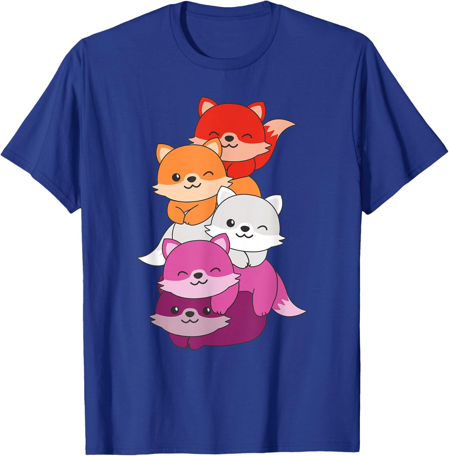 Lesbian Flag Pride Month Lgbtq Lesbian Fox T-Shirt - T-Shirt | Royal