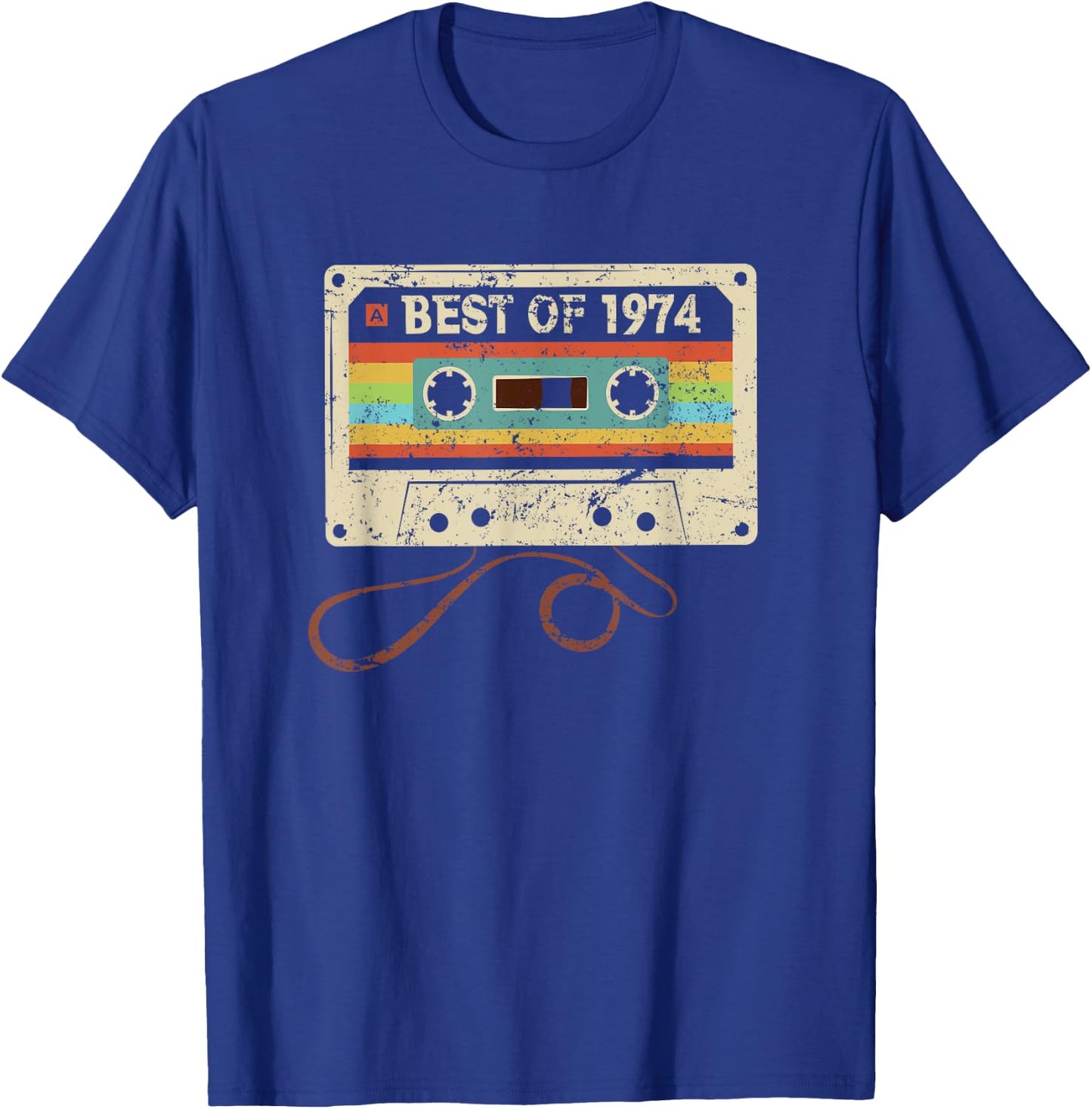 Best of 1974 Vintage 51 Years Old Men Women 51st Birthday T-Shirt - T-Shirt | Royal