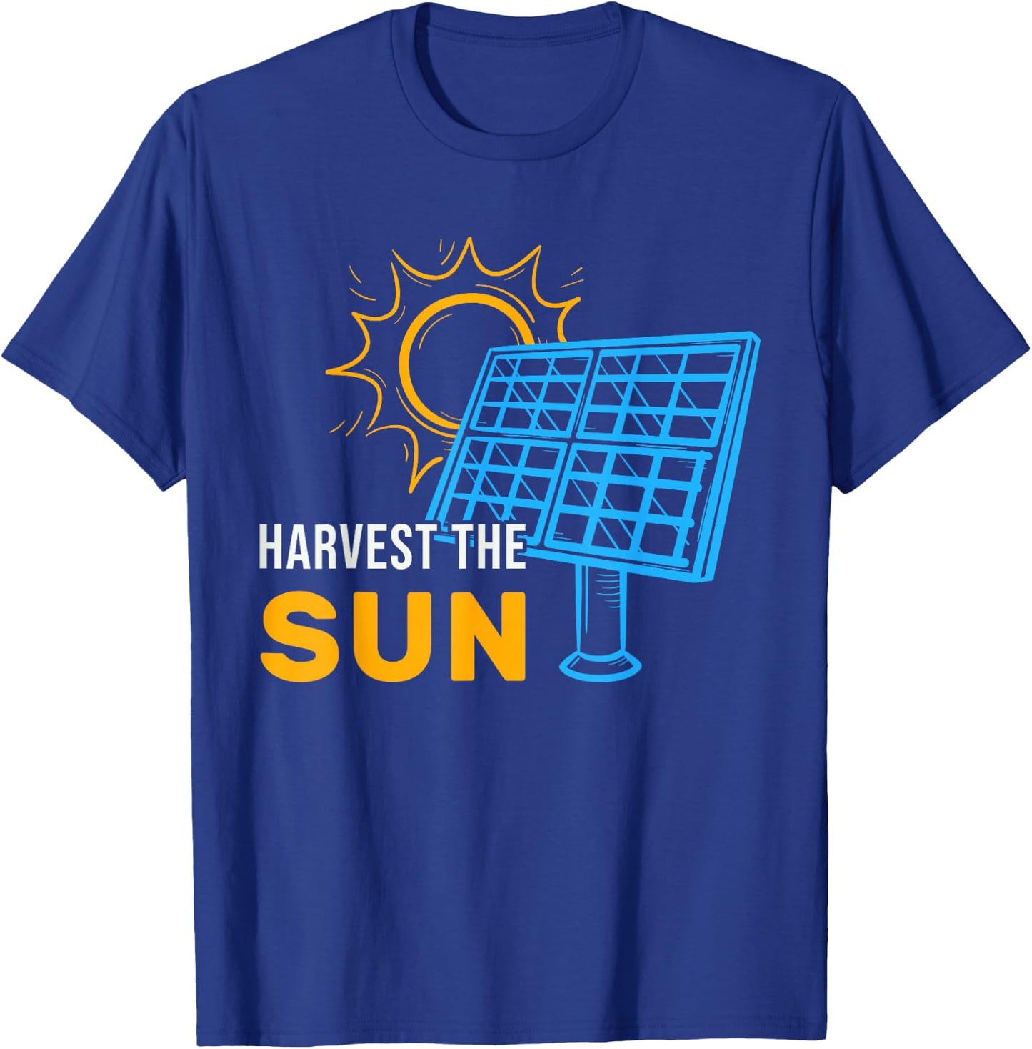 Harvest The Sun Solar Panels Portable Generators T-Shirt - T-Shirt | Royal