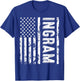 Ingram Last Name Funny Surname Team Ingram Family Reunion T-Shirt - T-Shirt | Royal