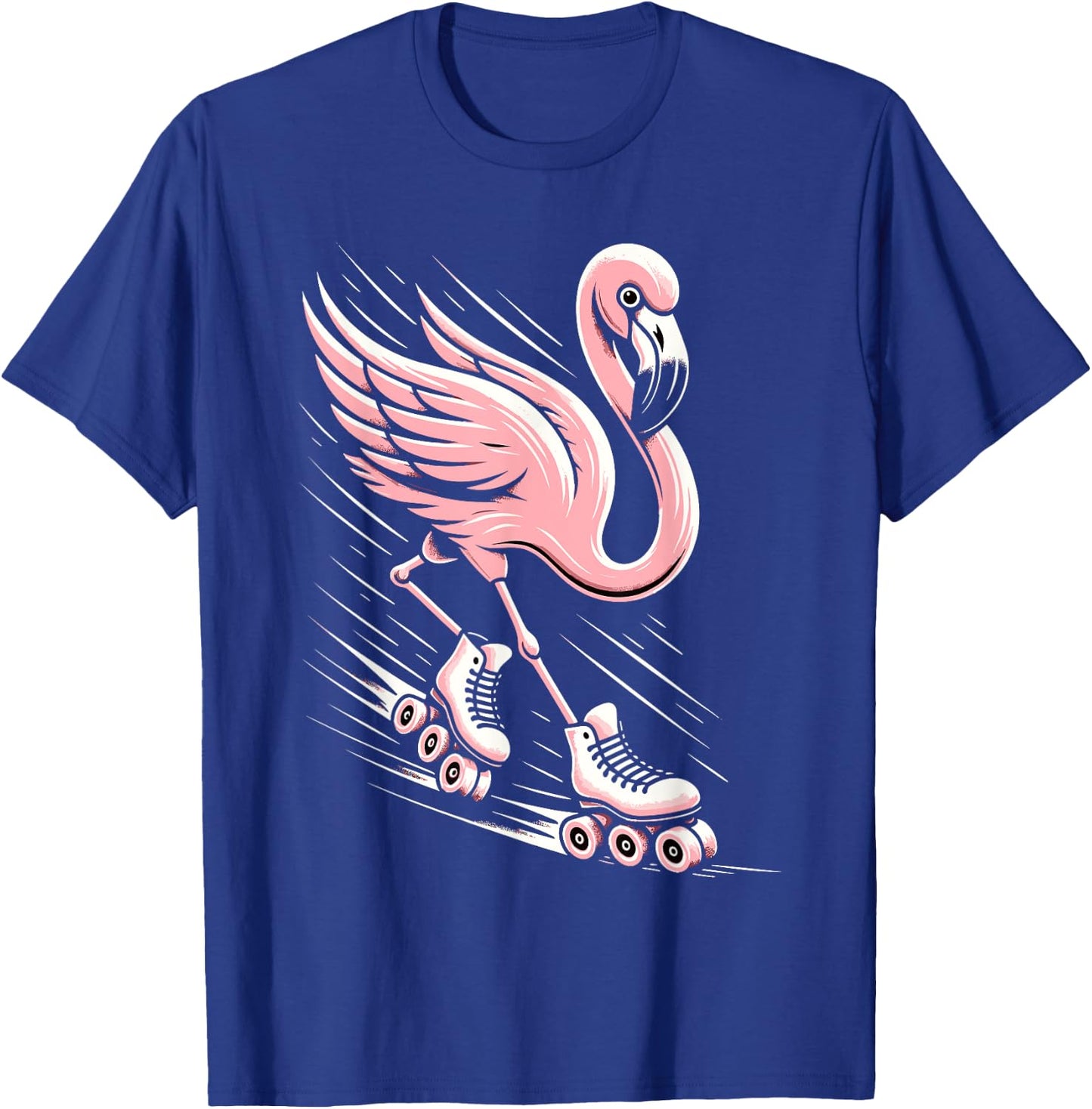 Flamingo Roller Skating Rollerskating Inline Skates T-Shirt - T-Shirt | Royal
