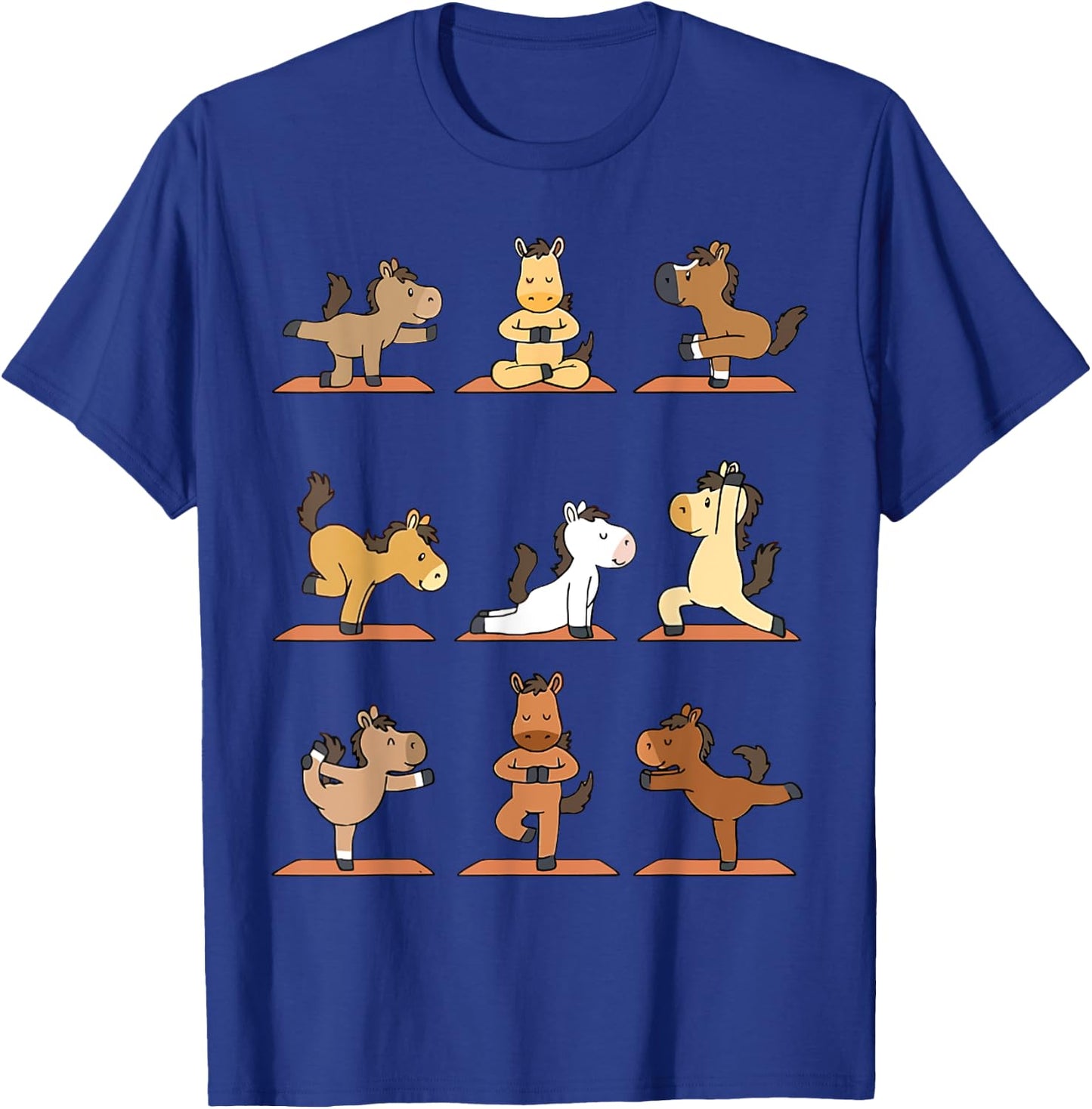 Funny Horses Yoga Horse Namaste Horse Exercise T-Shirt - T-Shirt | Royal